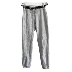 Juicy Couture Grey Sweatpants With Logo Printed Waistband Women's Size Medium